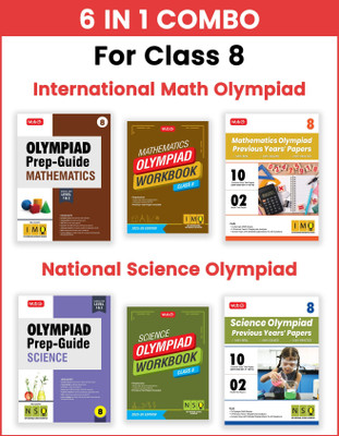 MTG Class-8 Mathematics & Science (IMO-NSO) Olympiad Workbook, Prep-Guide & Previous Years Papers (PYQs) - SOF Olympiad Books For 2025-26 Exam (Set of 6 Books)(Paperback, MTG Editorial Board)
