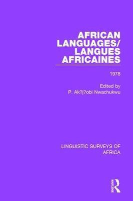 African Languages/Langues Africaines(English, Hardcover, unknown)