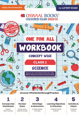 Oswaal One for All Workbook, Class-1, Science (for Latest Exam)(English, Hardcover, unknown)