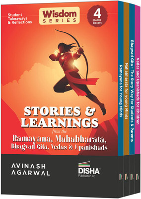 Best Of Disha Wisdom Series: Boxset of 4 books containing Stories & Learnings from the Ramayana, Mahabharata, Bhagvad Gita, Vedas & Upanishads | Student Takeaways & Reflections | Teenagers & Parents(Paperback, Avinash Agarwal)