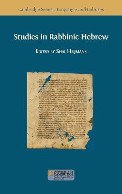 Studies in Rabbinic Hebrew(English, Hardcover, unknown)