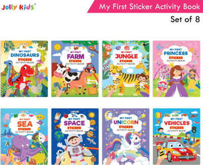 Jolly Kids My First Sticker Activity Books (set of 8)| Fun with Picture Sticker Books for Kids| Ages 3 - 8 years(Paperback, Jolly Kids)