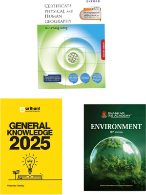Certificate physical and human geography gc Leong Arihant gk and environment shankar ias 3 books set in English(Paperback, Gc Leong Arihant shankar ias ji)