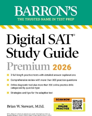 Digital SAT Study Guide Premium, 2026: 3 Practice Tests + Comprehensive Review + Online Practice(English, Paperback, Barron's Educational Series Brian W. M.Ed.)