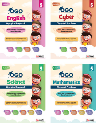 Full Marks OGO Olympiad Books for Class 5 | Combo of 4 Books (Math, Science, English, & Cyber) - Engaging Guides with Practice Papers, Interactive Exercises & Concept Videos for 2024-25(Paperback, Full Marks)