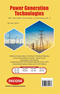 Power Generation Technologies for SPPU 19 Course (SE - III - Electrical - 203141) (Decode)(Paperback, MRS. SPRUHA PITRE)