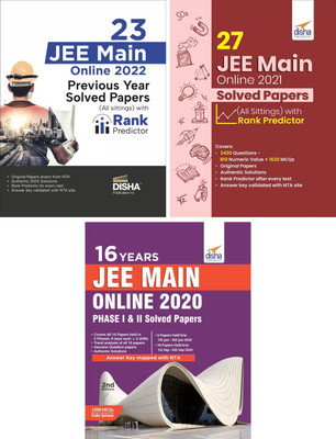 65 Jee Main Year-Wise Previous Year Solved Papers 2022 - 2020 (All Phases & Sittings) with Rank Predictor Physics, Chemistry & Mathematics Year by Year Pyq Question Papers with Solutions Practice as Mock Tests(English, Paperback, unknown)