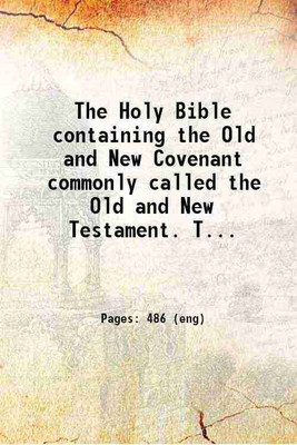 The Holy Bible, containing the Old and New Covenant commonly called the Old and New Testament Volume 4 1808 [Hardcover](Hardcover, Charles Thomson)