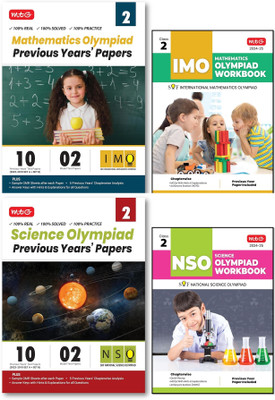 Mtg Class 2 International Mathematics Olympiad (IMO) and National Science Olympiad (NSO) [ 10 Previous Years Papers (2023-2019 Set A & B) + Work Book ]- Combo Pack (Set Of 4 Books)-Edition-2024-25(Paperback, MTG EXPEART TEAM)