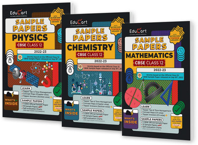 Educart CBSE Class 12 Sample Papers 2022-23 Bundle - Physics, Chemistry and Maths (3 books) 2023(Paperback, Educart)