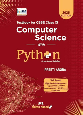 Computer Science with Python: Textbook for Cbse Class 11 (Edition2025)(English, Hardcover, unknown)
