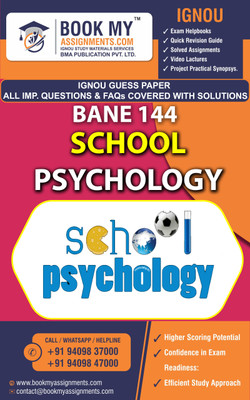 IGNOU BPCS184 School Psychology Exam Preparetion Book for Ignou student (GUESS PAPER) | Customized Study Srategy.(Paperback, BMA Publication)