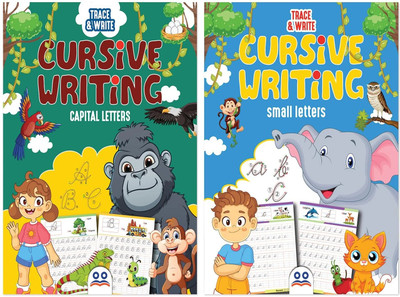 Cursive Writing Books  - Capital & Small Letters Cursive Handwriting Practice Workbook [Set of 2 Books] | English Alphabet Tracing Practice | Class 1 to 5 | Best Cursive Writing Book in India | Pencil Control Workbook | Ages 3–8 | Two Brothers Publications(Paperback, Two Brothers Publications)