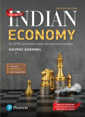 Indian Economy for UPSC -Prelims&Mains & State Civil Services Examination,2e|Current affairs & static questions- Pearson(English, Paperback, AGRAWAL GAURAV)