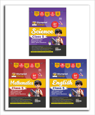 Disha Olympiad Champs Science, Mathematics, English Class 5 with Past Questions 5th Edition (set of 3 books)(Paperback, Disha Experts)