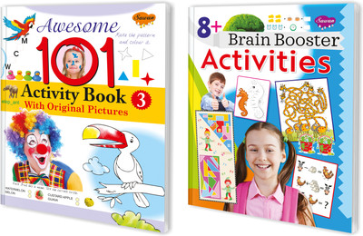 Awesome 101 Activity Book–3 and 8+ Brain Booster Activities book for kids : Educational books for kids, Activity books for kids, Learning books for kids | Set of 2 Activity Books for kids.(Paperback, SAWAN) Awesome 101 Activity Book–3 and 8+ Brain Booster Activities book for kids : Educational books for kids, Activity books for kids, Learning books for kids | Set of 2 Activity Books for kids.(Paperback, SAWAN)