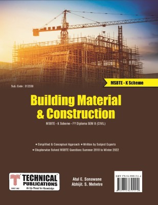 BUILDING MATERIAL AND CONSTRUCTION K Scheme (II - Mech. - 312338)(Paperback, ATUL E SONAWANE, ABHIJIT S. MEHETRE)