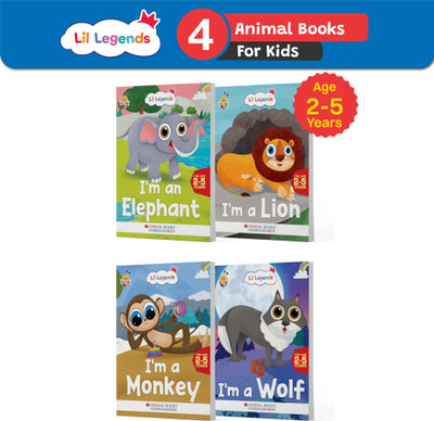 Oswaal Lil Legends Fascinating Wild Animal Books- Elephant, Lion, Monk(English, Hardcover, unknown)