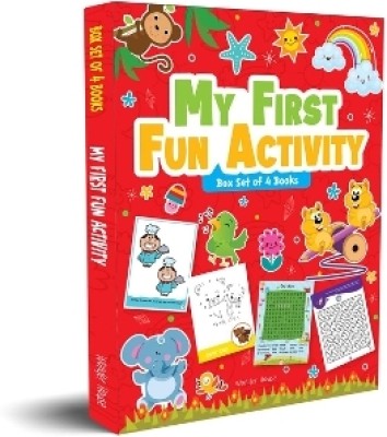 My First Fun Activity Boxset of 4 Books Spot the Difference, Mazes, Word Search & Dot to Dot  - By Miss & Chief(English, Paperback, Wonder House Books)