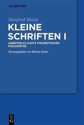 Manfred Baum: Kleine Schriften. Band 1(German, Hardcover, Baum Manfred)