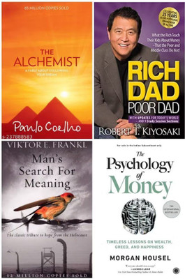 The Alchemist & Rich Dad Poor Dad & Man Search For Meaning And Psychology Of Money (4 Book Combo)(Paperback, JMD BOOKS)
