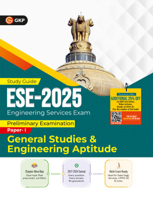 GKP UPSC ESE 2025 General Studies & Engineering Aptitude Guide | Prelims Paper I | Solved papers from 2017 to 2024| Complete Syllabus Coverage with Practice MCQs(Paperback, G.K. Publications (P) Ltd.) GKP UPSC ESE 2025 General Studies & Engineering Aptitude Guide | Prelims Paper I | Solved papers from 2017 to 2024| Complete Syllabus Coverage with Practice MCQs(Paperback, G.K. Publications (P) Ltd.)
