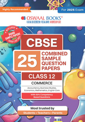 Oswaal Cbse 25 Combined Sample Question Papers Class 12 Commerce(English, Paperback, unknown)