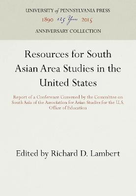 Resources for South Asian Area Studies in the United States(English, Hardcover, unknown)