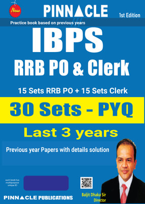 IBPS RRB PO & Clerk Prelims 2025 | 30 PYQ Sets ( 15 PO + 15 Clerk ) with Detailed Solutions | Last 3 Years Questions | Practice Book | English Medium | 1st Edition(Paperback, Pinnacle Publications)