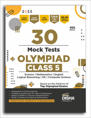 Disha 30 Mock Test Series for Olympiads Class 5 Science, Mathematics, English, Logical Reasoning, Social Studies/ GK & Computer Science 4th Edition | Cyber | General Knowledge | 2026 Exam(Paperback, Disha Experts)