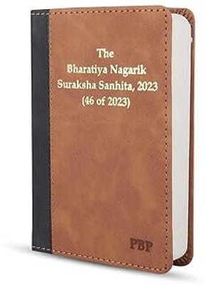PROFESSIONAL'S New Criminal Laws Coat Pocket Edition- Palmtop Edition, Beautifully Crafted Leather Bound, Round Edges, Bookmark Ribbon and Soft Touch Natural Shade Paper, Compact and Handy covering New Criminal Laws- Bharatiya Nagrik Suraksha Sanhita, 2023 (BNSS) with effective date 1.7.2024 and imp