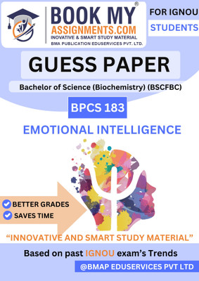 IGNOU BPCS 183 Emotional Intelligence Study Guide | BA Psychology Term-End Exam Book | 50–60 Pages | 80 GSM White Paper | Important & Solved Questions Inside (Hindi Edition)(Paperback, BMA Publication)