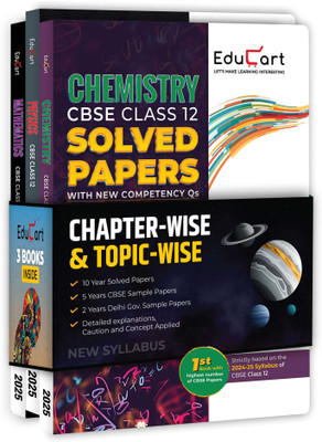 Educart Class 12 Chapter-wise Solved Papers Physics, Chemistry and Maths for 2025 | CBSE 2024-25(Paperback, Educart)