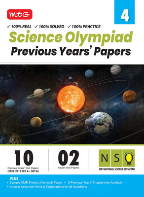 MTG NSO Class-4 Olympiad 10 Previous Years Papers (2023-2019 Set A & B) Science with Mock Test Papers - Sample OMR Sheet with Chapterwise Analysis | SOF Olympiad Books For 2024-25 Exam(English, Paperback, MTG Editorial Board)