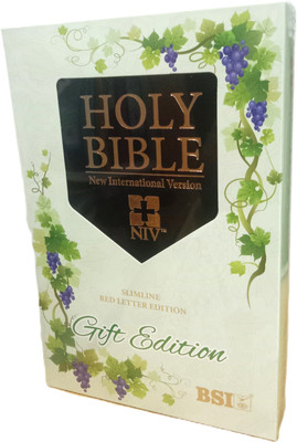 English NIV Bible Slimline Regular Gift Edition PU BLACK (NAP)(Imitation Leather, The Bible Society of India)
