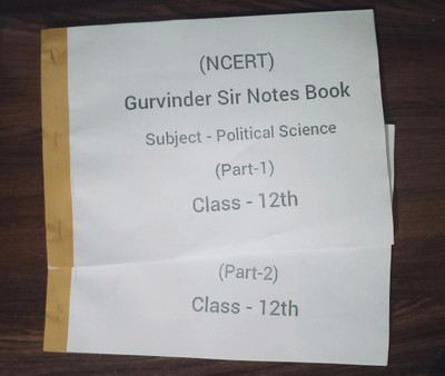 Political Science Notes Class 12 (NCERT) Hindi Medium  - 2025-026(Paperback, Gurvinder Sir)
