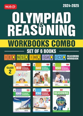 MTG NSO-IMO-IEO-NCO-IGKO Olympiad Workbook and Reasoning Book Combo Class 2 (Set of 6 Books) | MCQs, Previous Years Solved Paper & Achievers Section - SOF Olympiad Preparation Books For 2024-25 Exam(Paperback, MTG Editorial Board)
