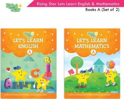 Rising Star Lets Learn English & Maths Activity Books Set A|Set of 2| Ages 3-7 Year| Number, Alphabets, Pattern Writing(Paperback, Rising Star)