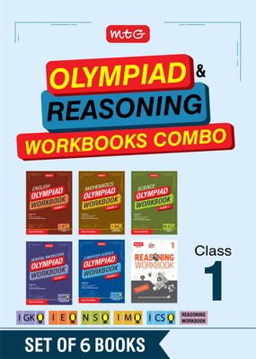 MTG Class-1 NSO-IMO-IEO-ICSO-IGKO Olympiad and Reasoning Workbook Combo (Set of 6 Books) | MCQs, Previous Years Solved Paper & Achievers Section - SOF Olympiad Books For 2025-26 Exam(Paperback, MTG Editorial Board)