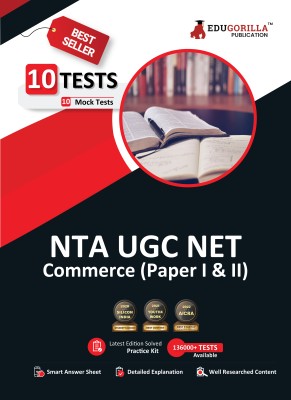 NTA UGC NET/JRF Commerce Book  - 2024 : Paper I and II (English Edition) - 10 Full Length Mock Tests (1500 Solved Questions) with Free Access to Online Tests(English, Paperback, Manglik Rohit)