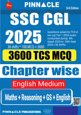 SSC CGL 2025 book | 3600 Chapter-wise MCQs | English Medium | 3rd Edition | For Tier 1 & Tier 2(Paperback, Pinnacle Publications)
