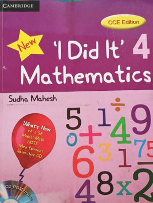 NEW I DID IT MATHEMATICS CLASS 4(kolkata, CAMBRIDGE UNIVERSITY)