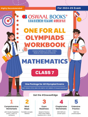 Oswaal One for All Olympiad Workbook Class 7 Mathematics for 2024-25 Exam(English, Paperback, unknown)