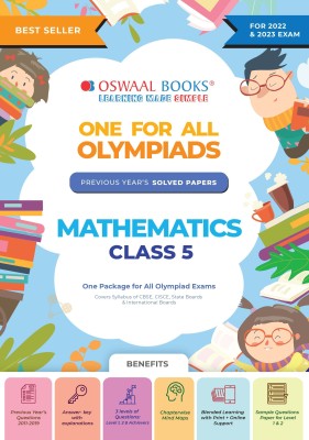 One For All Olympiad Previous Years' Solved Papers Class-5 Math Book 2023 New Edition(English, Paperback, Oswaal Editorial Board)
