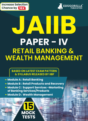Jaiib - Retail Banking & Wealth Management  - 2024 (Paper 4) - 15 Full Length Mock Tests (1500 Solved MCQs) with Free Access to Online Tests(English, Paperback, unknown)