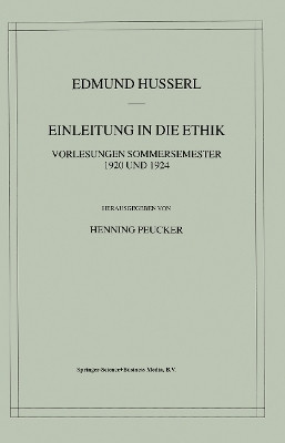 Einleitung in die Ethik(German, Paperback, Husserl Edmund)