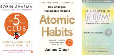 The 5 am Club + Atomic Habits + The Power Of Now (3 Book Combo)(Paperback, JMD BOOKS)