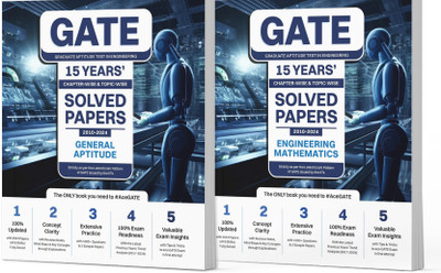 Oswaal Gate Chapter-Wise Topic-Wise 15 Year Solved Papers 2010 to 2024 (Set of 2 Books) General Aptitude and Engineering Mathematics for 2025 Exam(English, Paperback, Jain P.)