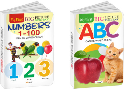 My First Big Picture Board Book ABC and Numbers 1-100 : Board books for toddlers, Toddler learning board book , Early learning picture books | Pack of 2 board books(Board Book, GOWOO)