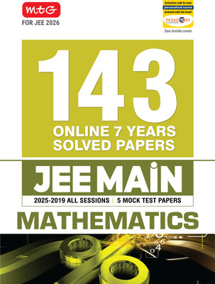 MTG JEE Main 7 Years (2025-2019) Mathematics All 143 Shifts Online Previous Years Solved Papers (PYQ Book) | 5 Mock Test Paper For 2026 Exams(Paperback, MTG Editorial Board)